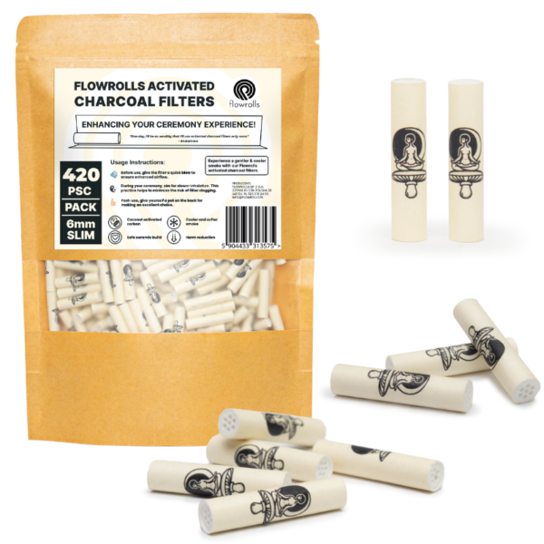 Flowrolls Activated Charcoal Filters 6mm White - 420pc